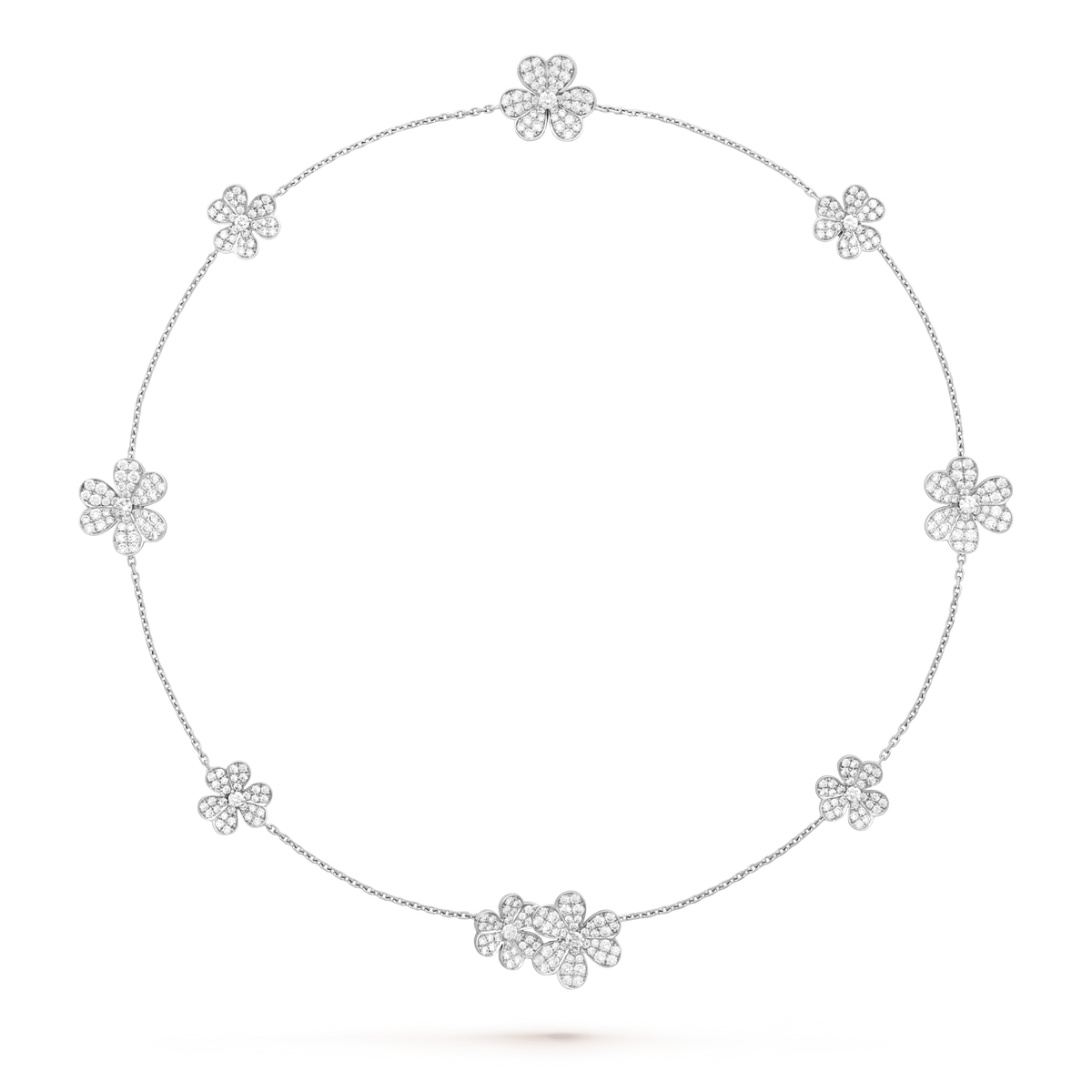 [ECHO ]FRIVOLE SILVER 9 FLOWERS NECKLACE