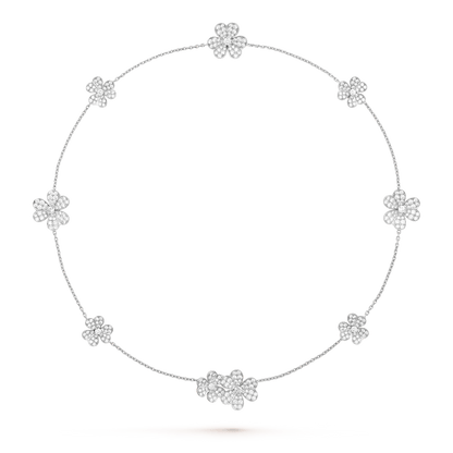 [ECHO ]FRIVOLE SILVER 9 FLOWERS NECKLACE